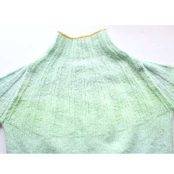 Anthropologie Perri Ombre Tunic Sweater / Small / Mint Purple Wool Alpaca Long - Picture 8 of 11